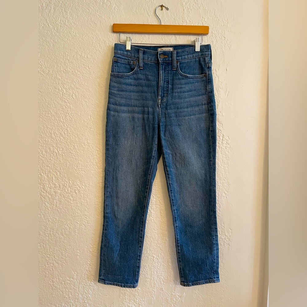 Madewell Classic Straight Jean High Rise Cropped Inseam 25 💙